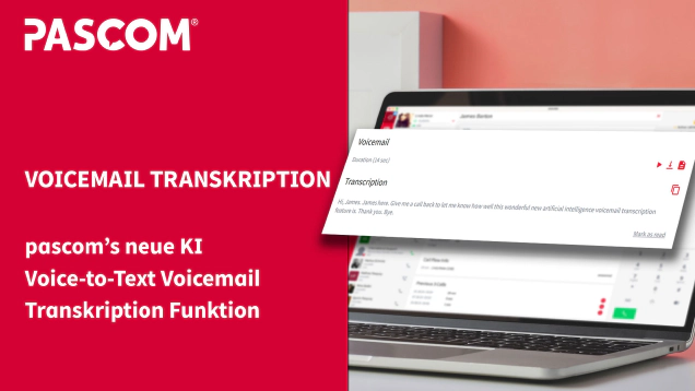 Neue Funktion der KI Voicemail Transkription