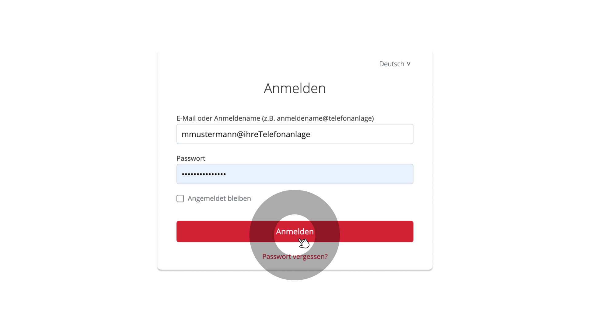 Login mit Benutzername