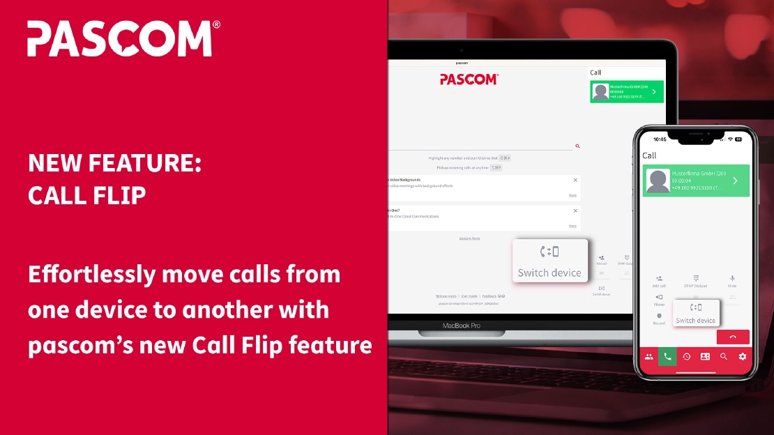 New pascom Call Flip Functionality